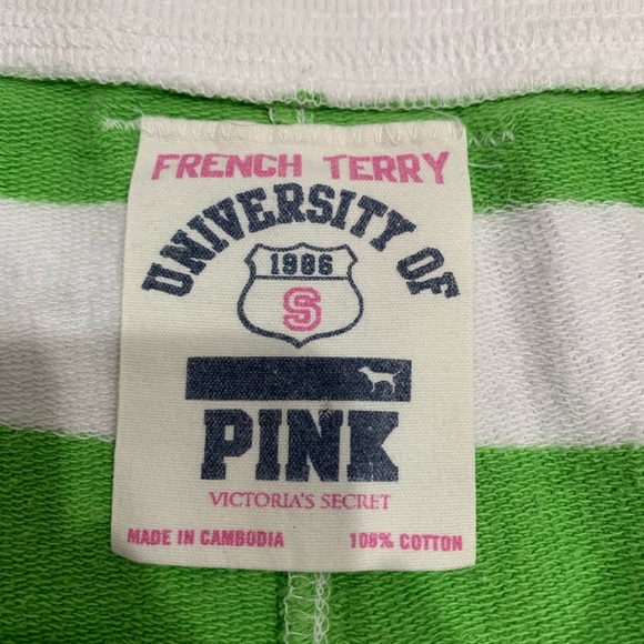 Pink Victoria Secrets Striped Terry Cloth Shorts - Picture 3 of 7